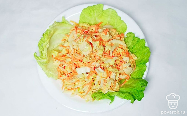 Нежная морковь по-корейски с пекинской капустой — Рецепт с фото