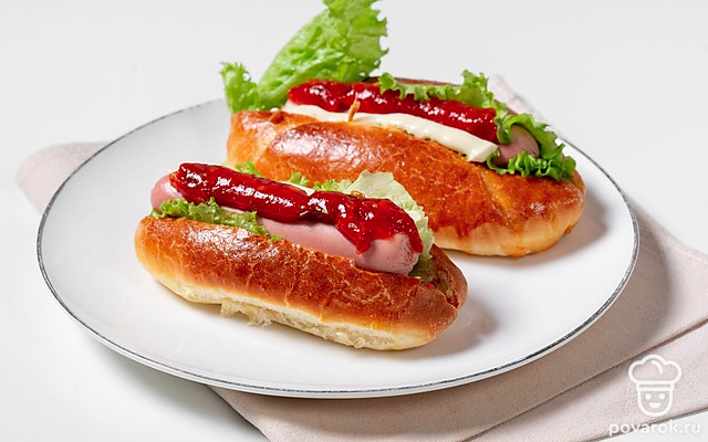 Хот-доги с домашними булочками — Рецепт с фото