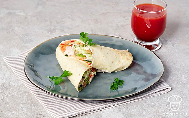 Тортильи с курицей — Рецепт с фото