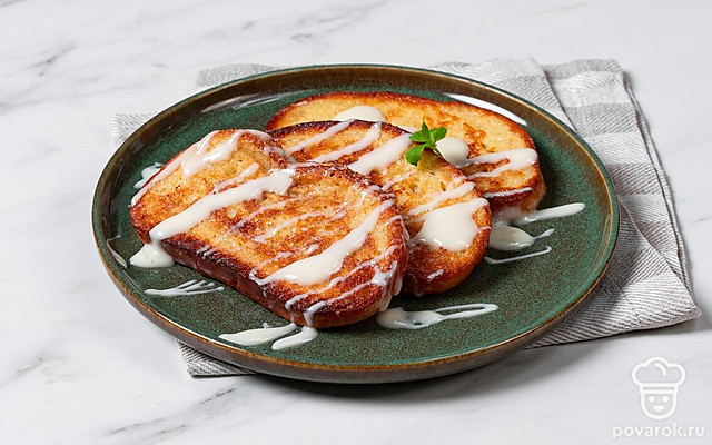 Сладкие гренки к завтраку — Рецепт с фото