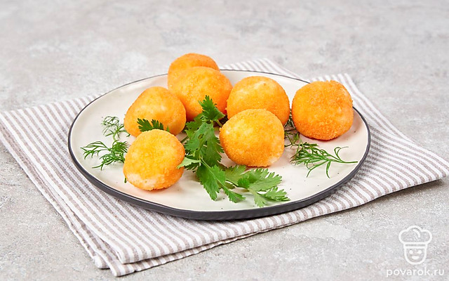 Рисовые шарики в панировке — Рецепт с фото