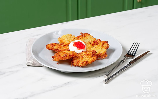 Катофельные оладьи латкес — Рецепт с фото
