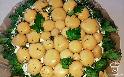 Салат «Грибная полянка» с куриной грудкой и сыром — Рецепт с фото