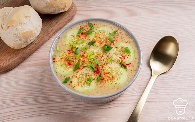 Суп-пюре из огурца — Рецепт с фото