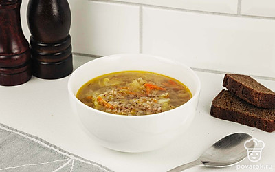 Гречневые щи готовы. Приятного аппетита!