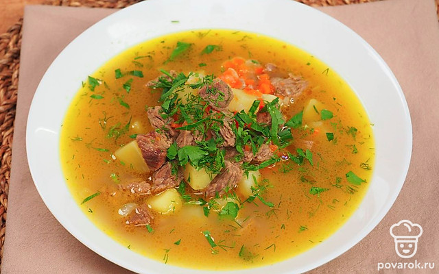 Похлебка с мясом — Рецепт с фото