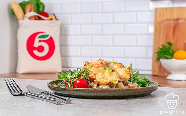 Жюльен с курицей и грибами в духовке — Рецепт с фото