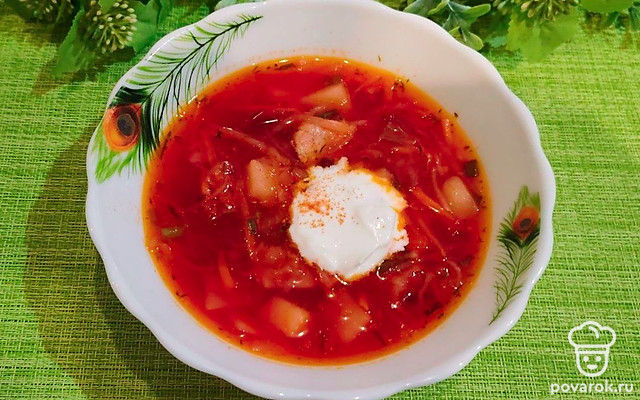 Щи с квашеной капустой и свининой — Рецепт с фото