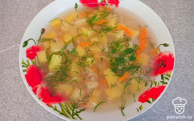 Гречневый суп на мясом бульоне — Рецепт с фото