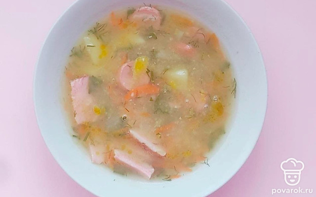 Полезный гороховый суп с копченостями — Рецепт с фото