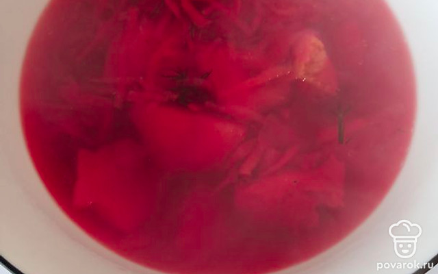 Борщ с мясом — Рецепт с фото