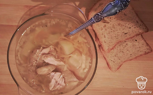 Простой куриный суп с лапшой — Рецепт с фото