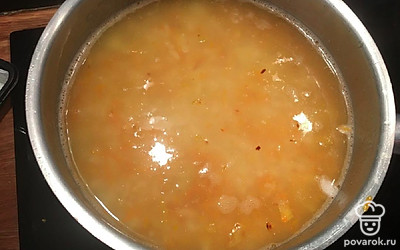 Когда суп будет готов, дайте ему немного настояться.