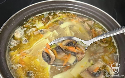 Суп-лапша с овощами и шампиньонами — Рецепт с фото