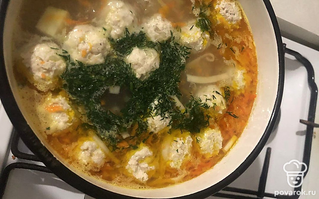 Сырный суп с фрикадельками — Рецепт с фото