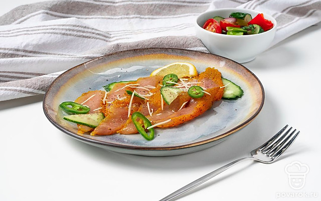 Карпаччо из филе индейки — Рецепт с фото