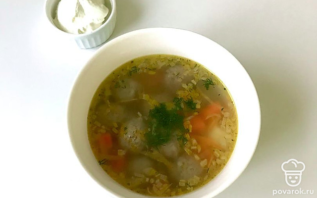 Суп с фрикадельками из телятины — Рецепт с фото