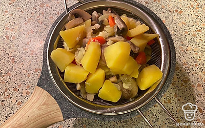 Именно так выглядят готовые овощи, грибы и цветная капуста.