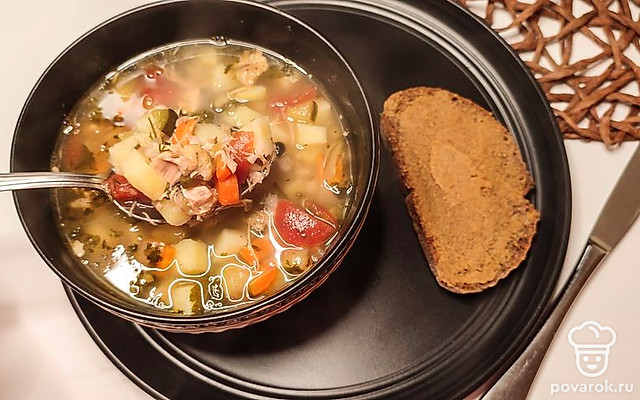 Быстрый рассольник из заготовок — Рецепт с фото