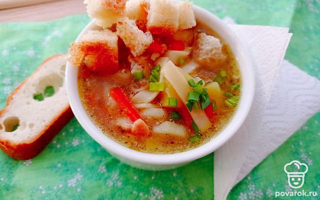 Лапшичный суп с зажаркой — Рецепт с фото