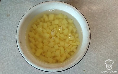 Зальем холодной водой.