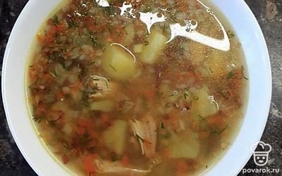 Подаем порционно. 