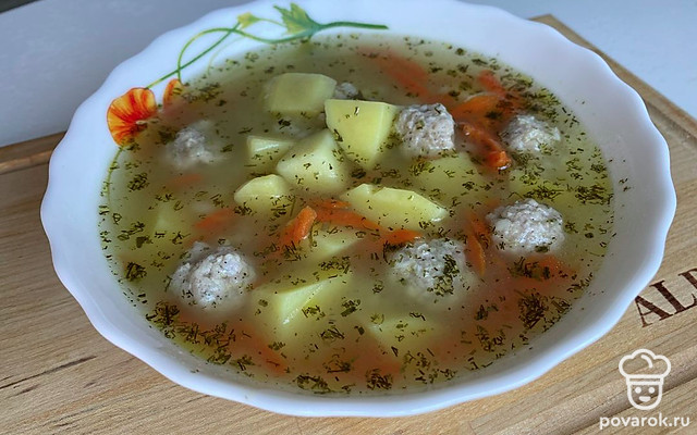 Суп с фрикадельками — Рецепт с фото