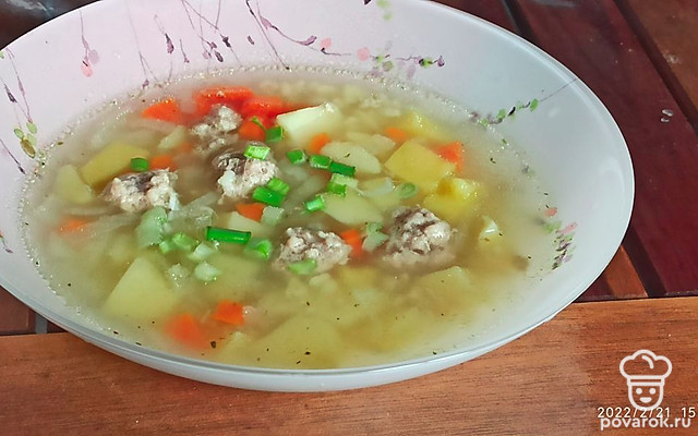 Суп с фрикадельками Быстрый — Рецепт с фото