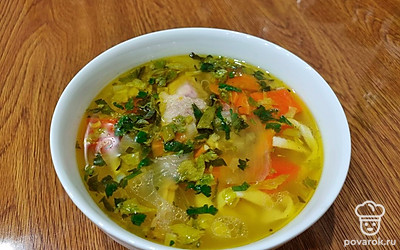 Молдавский суп «Зама» с курицей и овощами — Рецепт с фото