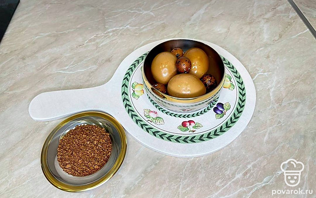 Яйца с молотым кофе — Рецепт с фото