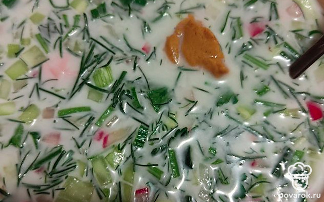 Окрошка на сыворотке — Рецепт с фото