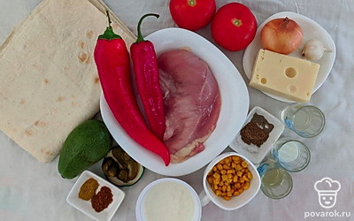 Подготовьте все необходимые ингредиенты для приготовления блюда.