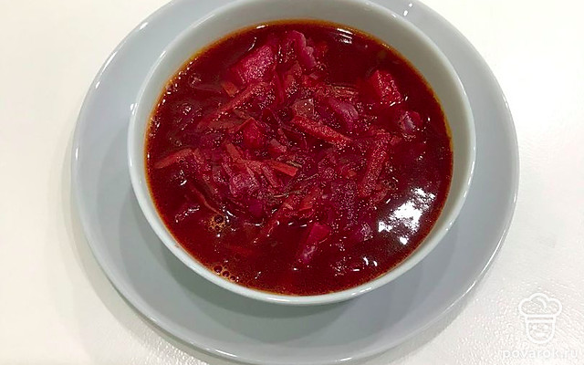 Быстрый борщ без мяса — Рецепт с фото