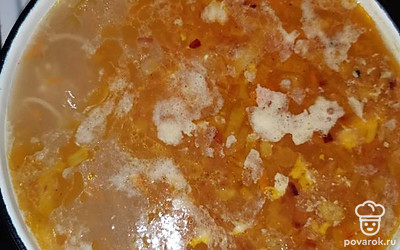 Выключите огонь и перемешайте. 