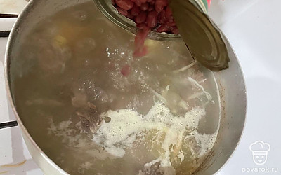 Добавляем фасоль.