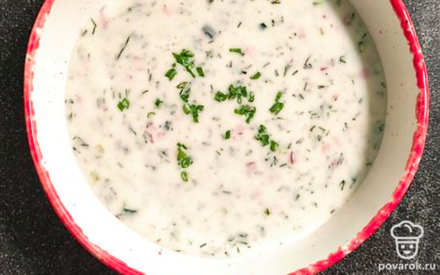 Холодный суп на простокваше — Рецепт с фото