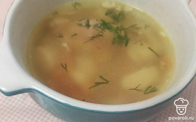 Куриный суп с галушками — Рецепт с фото
