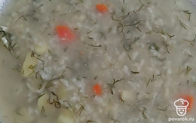 Суп украшаем укропом, подаем горячим!