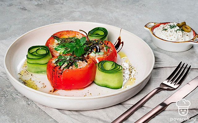 Любимая закуска. Фаршированные помидоры — Рецепт с фото