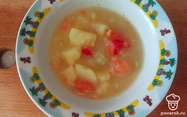 Суп «Обожайка» на свиных ребрышках — Рецепт с фото