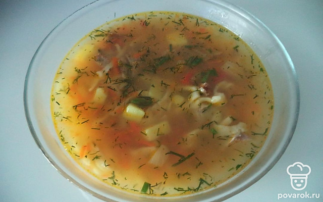 Суп-лапша с болгарским перцем и помидорами — Рецепт с фото