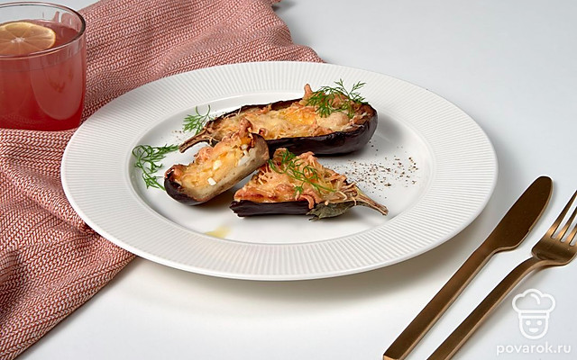 Баклажаны, фаршированные яйцами — Рецепт с фото