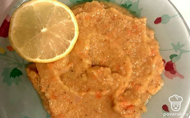 Чечевичный крем-суп с морковью и лимоном — Рецепт с фото
