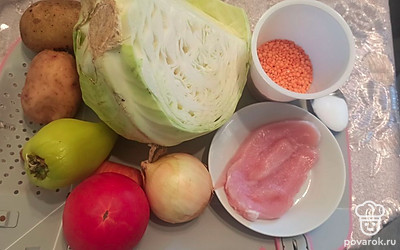 Подготовим все ингредиенты.