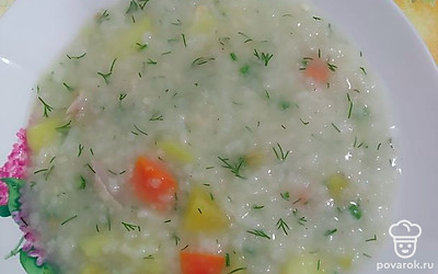 Суп украсить свежей зеленью. Приятного аппетита!