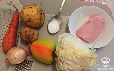 Подготовим все ингредиенты.