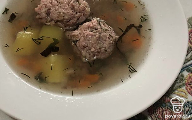 Гречневый суп с фрикадельками — Рецепт с фото