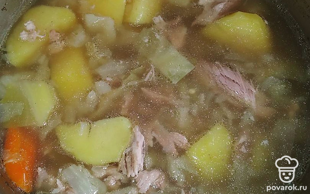 Овощной суп на свиных ребрышках — Рецепт с фото