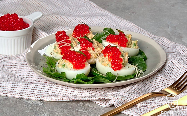 Холодная закуска. Яйца фаршированные — Рецепт с фото