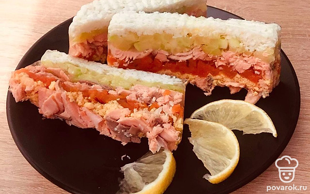 Новогодняя закуска из семги — Рецепт с фото